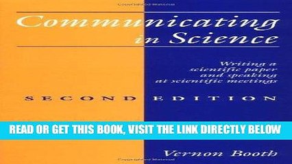 [FREE] EBOOK Communicating in Science: Writing a Scientific Paper and Speaking at Scientific