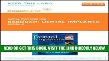 [READ] EBOOK Dental Implants - Elsevier eBook on VitalSource (Retail Access Card): The Art and