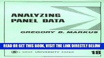[FREE] EBOOK Analyzing Panel Data (Quantitative Applications in the Social Sciences) BEST COLLECTION