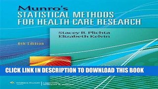 Read Now Munro s Statistical Methods for Health Care Research Download Online
