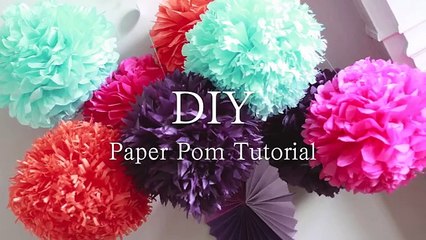 How To DIY Paper Pom Tutorial - Decorations that impress