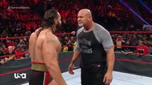 Goldberg jackhammers Rusev spears Paul Heyman