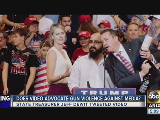 Does Jeff Dewitt video advocate gun violence against media