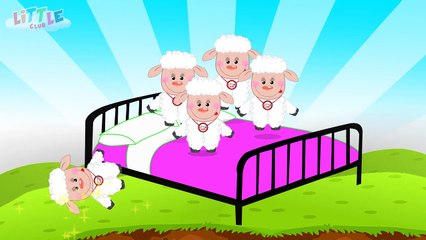 Five Little Sheep Jumping on the Bed - Nursery Rhyme for Toddlers