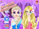 Frozen Disney Princess Elsa Vs Barbie MakeUp Contest - Games for girls