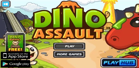 Нападение динозавров - Dino Assault. Игра в стиле башенки