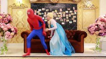 Spiderman vs Elsa Maleficent ! Frozen Elsa Kiss Thor Batman Joker Hulk Iron Man Spidergirl Catwoman