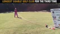 Jouer avec un club de golf de 9 mètres de long.. ? Record du monde LOL