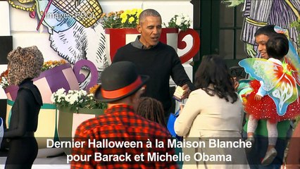 USA: Les Obama distribuent des bonbons pour Halloween