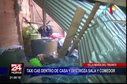 Vehículo cayó sobre una vivienda en Villa María del Triunfo