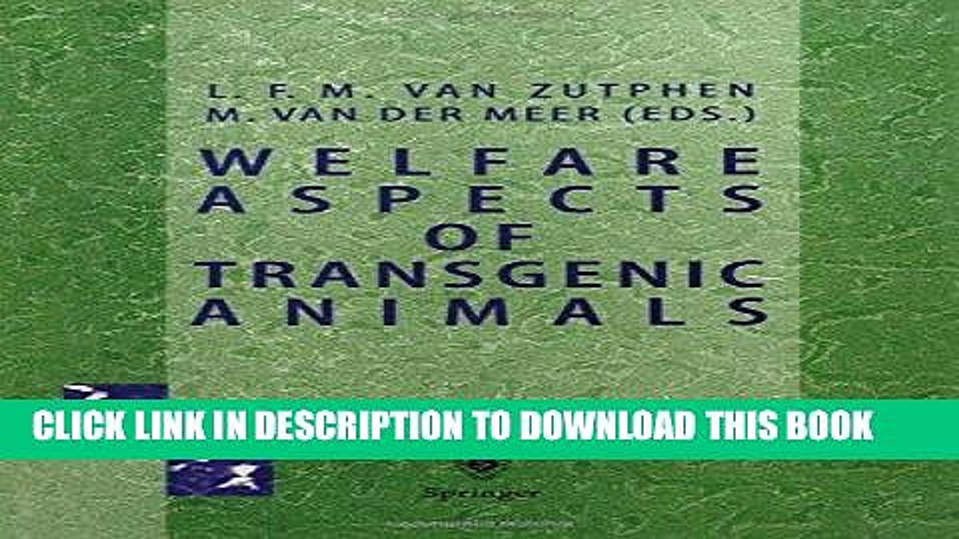 ⁣[READ] EBOOK Welfare Aspects of Transgenic Animals: Proceedings EC-Workshop of October 30, 1995