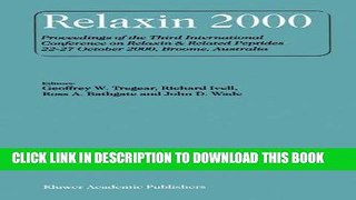[READ] EBOOK Relaxin 2000: Proceedings of the Third International Conference on Relaxin   Related