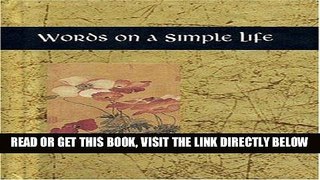 [READ] EBOOK Words on a Simple Life (Words for Life) ONLINE COLLECTION