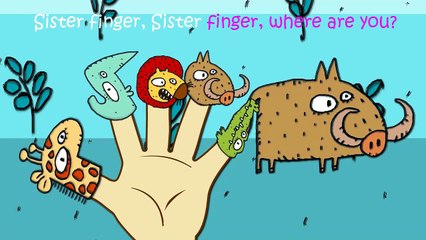 Wild African Animals Finger Family Nursery Rhymes Lyrics