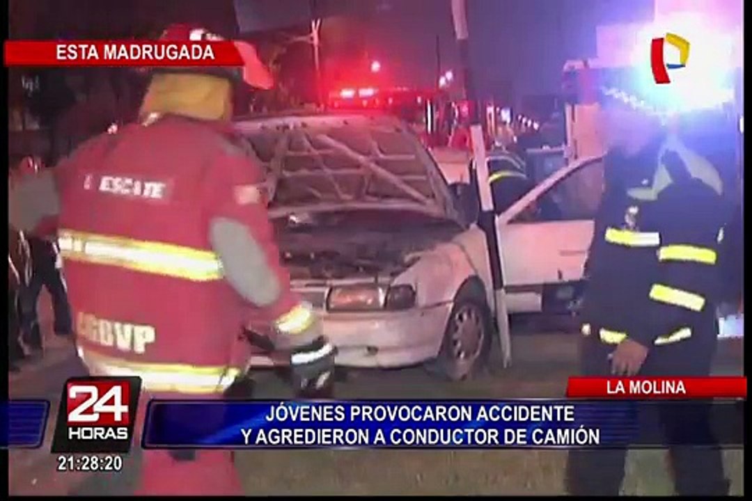 La Molina: jóvenes agreden a chofer de vehículo con que chocaron