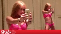 Lindsay Lohan usa solo ropa interior para Halloween