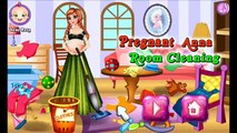 Play Pregnant Anna Room Cleaning Video Game-New Fun Games for Babies