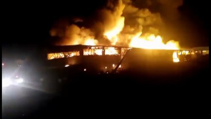 Silivri’de fabrika yangını !