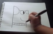 For Kids : How to Draw a Dog Using the Word DOG