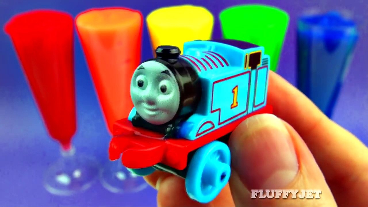 Learning Colors for Children with Slime Surprise Toys Peppa Pig Thomas Tank Engine Minions-UAJPdB3z2CU