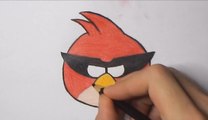 How to Draw Red Bird (Angry Birds Space)