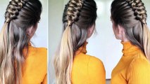 Half Up Half Down Infinity Braid Hairstyle Braids Hairstyles