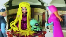 Play Doh Sofia The First Rapunzel and Disney Frozen Princess Anna and Kristoff Tangled Tower Mix-Up