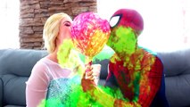 Spiderman With Frozen Elsa & Giant Gummy Candy Chuppa Chups, ep1