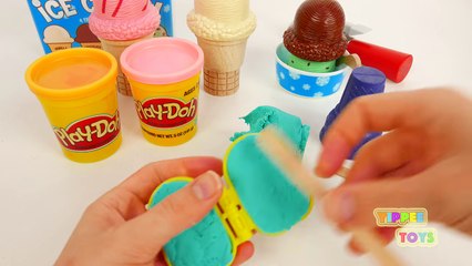 Play Doh Ice Cream Popsicle and Cone Playset for Kids
