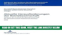 [Free Read] Aktuelle Herausforderungen der Betriebswirtschaft: Jahrbuch des Instituts fÃ¼r