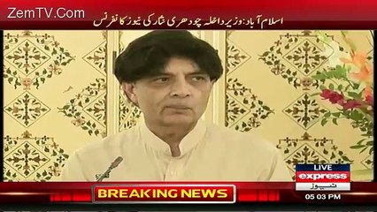 Chaudhary Nisar & Reporter Talking Off The Camera...