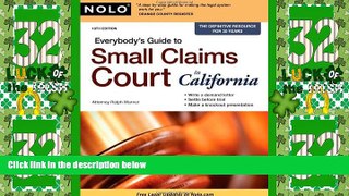 Big Deals  Everybody s Guide to Small Claims Court in California  Best Seller Books Most Wanted