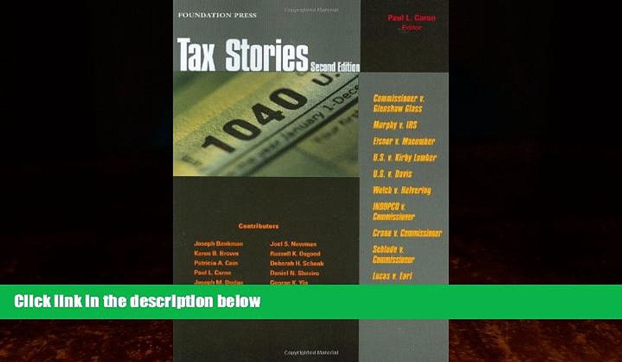 Big Deals  Tax Stories (Law Stories)  Full Ebooks Most Wanted