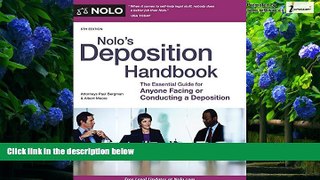 Big Deals  Nolo s Deposition Handbook  Full Ebooks Most Wanted