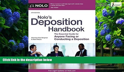 Big Deals  Nolo s Deposition Handbook  Full Ebooks Most Wanted