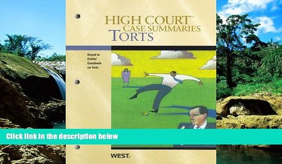 Descargar video: Must Have  High Court Case Summaries on Torts, Keyed to Dobbs, 6th  READ Ebook Full Ebook