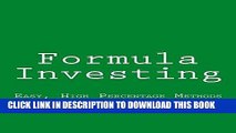[New] Ebook Formula Investing: Easy, High Percentage Methods For Stock Market Success Free Read