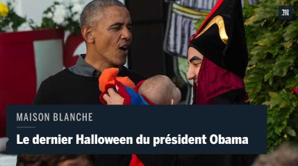 Les Obama distribuent des bonbons pour leur dernier Halloween à la Maison Blanche
