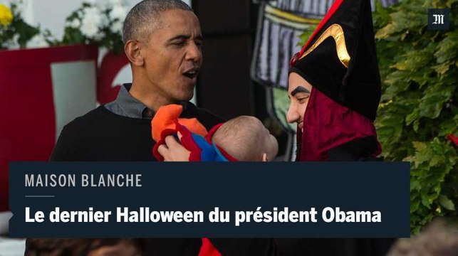 Les Obama distribuent des bonbons pour leur dernier Halloween à la Maison Blanche