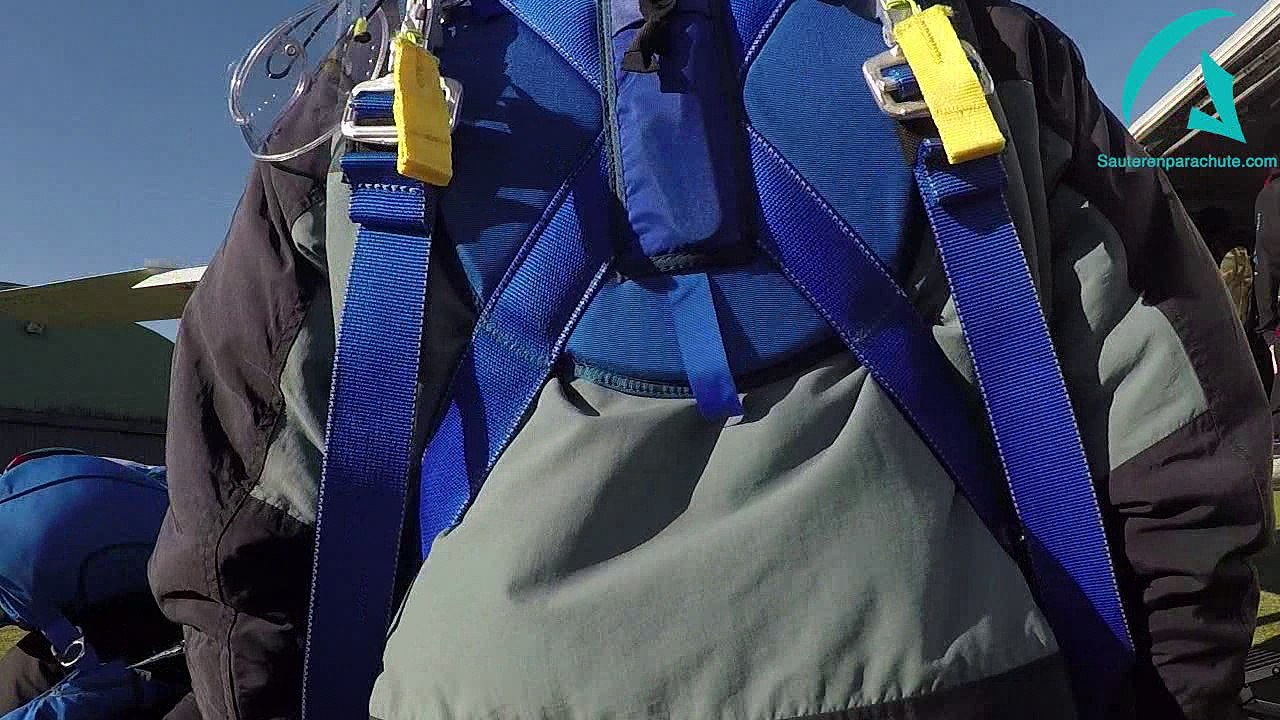 Saut Parachute tandem Amiens Glisy 40s chute libre 31/10/2016 Phil