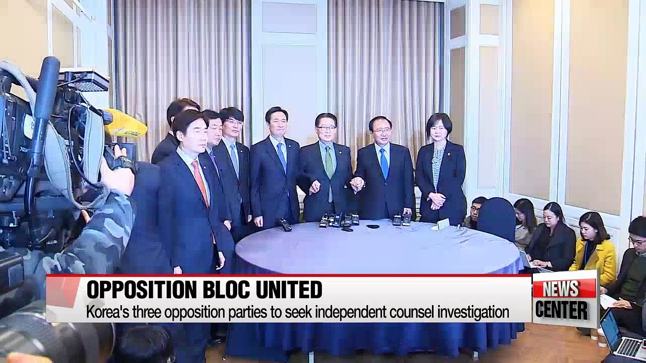 Opposition parties present united front on Choi Soon-sil scandal