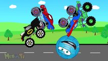 Auto Transport - SuperHeroes Monster Trucks - Video For Kids-PKMMUPzgcw8