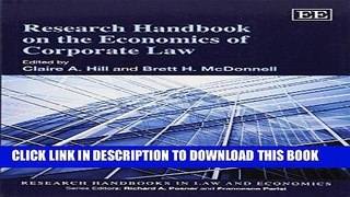 Read Now Research Handbook on the Economics of Corporate Law (Research Handbooks in Law and
