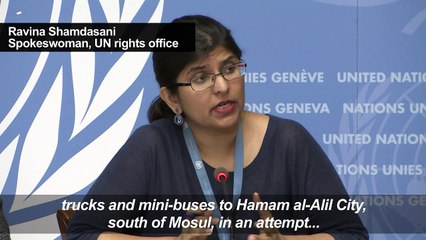 UN reports more civilians forced to Mosul, possibly as shields