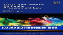 Read Now Research Handbook on EU Public Procurement Law (Research Handbooks in European Law
