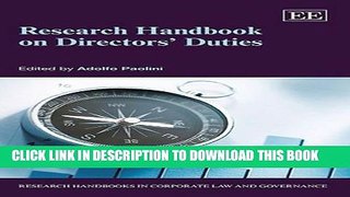 Read Now Research Handbook on Directors  Duties (Research Handbooks in Corporate Law and