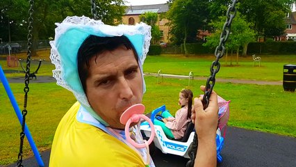 CryBaby Daddy Bad Baby Police Car Real Life Funny Video For Kids