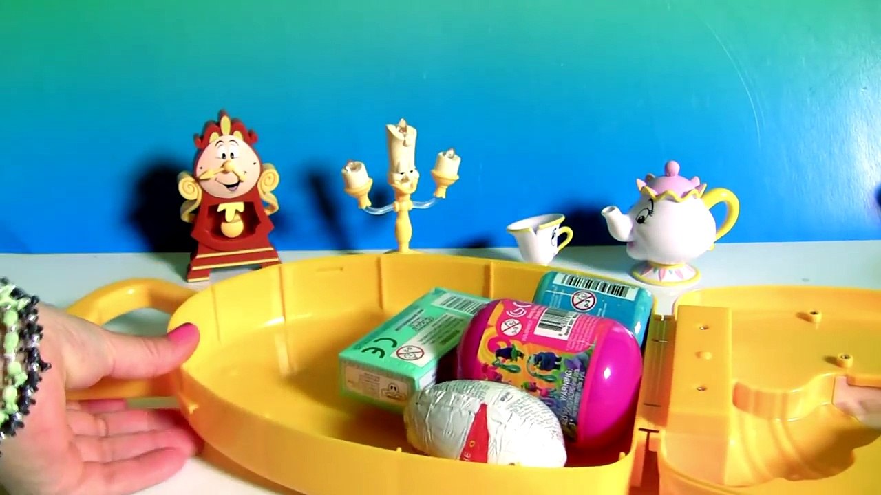 Disney Princess Belle Fairy Tale Carry Case with Lumiere Cogsworth Mrs Potts Chip Funtoyscollector-srOEJqybfQw