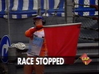 Accident at start of Belgian GP Spa 1998