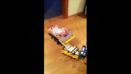 idée de papa pour faire dormir bébé le convoi exceptionnel